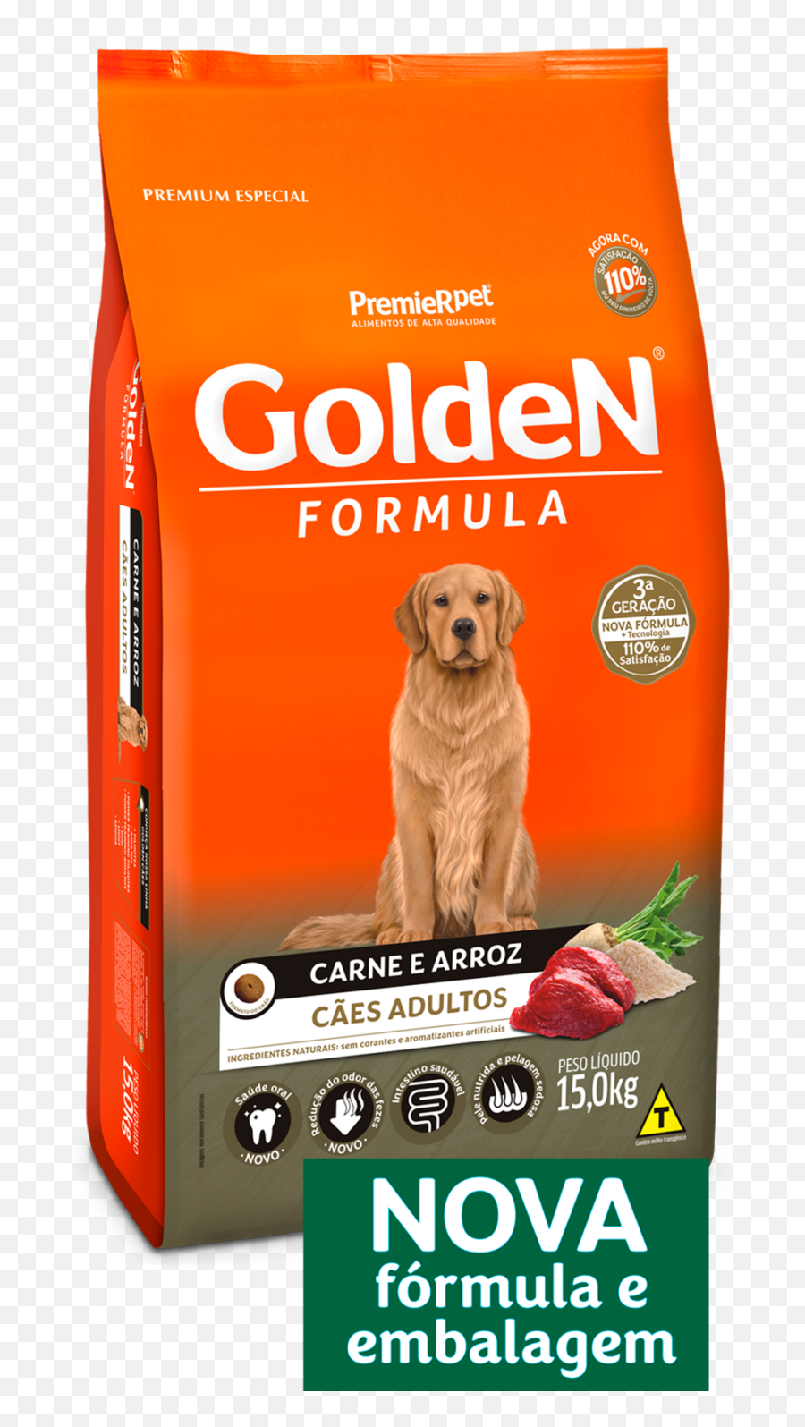 Golden Formula Adultos Carne E Arroz - Ração Golden Raças Grandes Png,Arroz Png