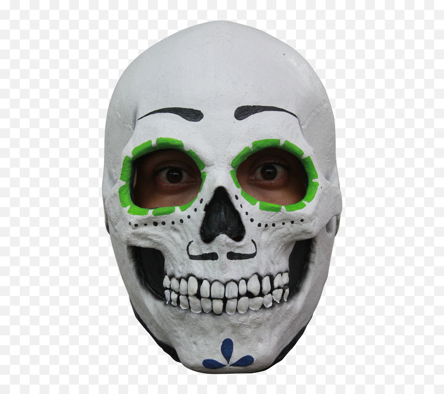 Download Hd Catrin Skull Halloween Mask - Sugar Skull Mask Sugar Skull Mask Target Png,Skull Mask Png