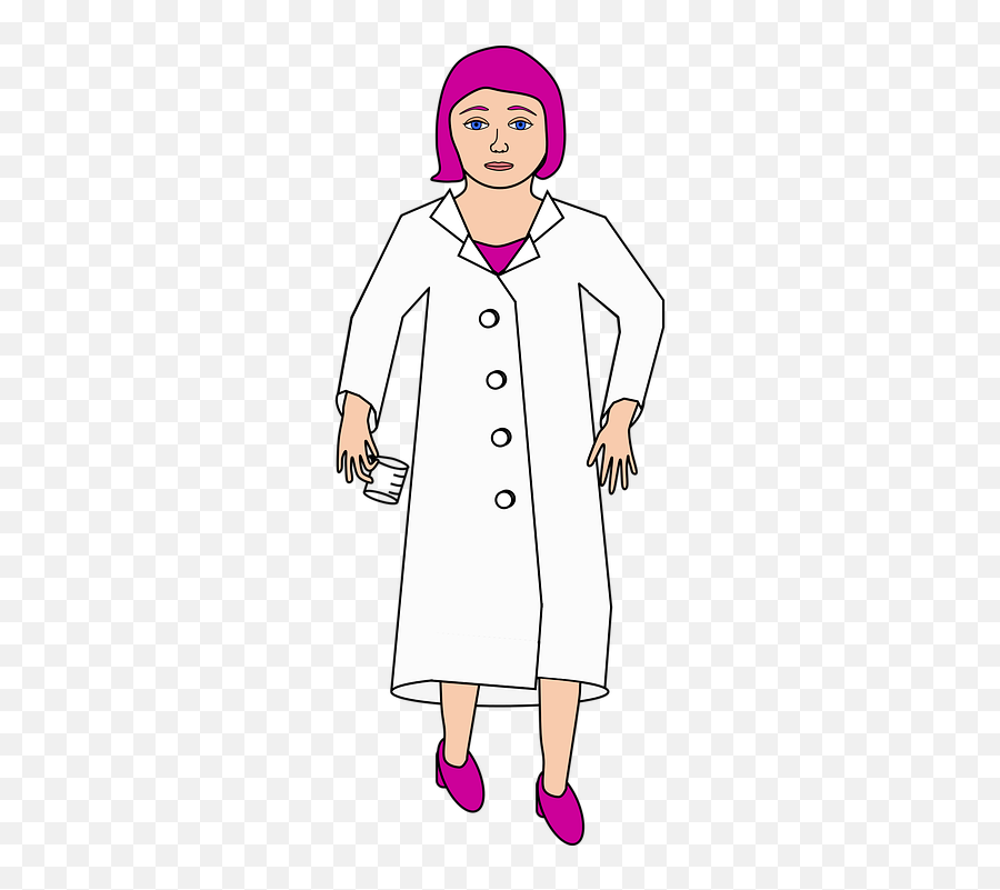 Chemist Female Lab Coat - Vector Graphics Png,Lab Coat Png