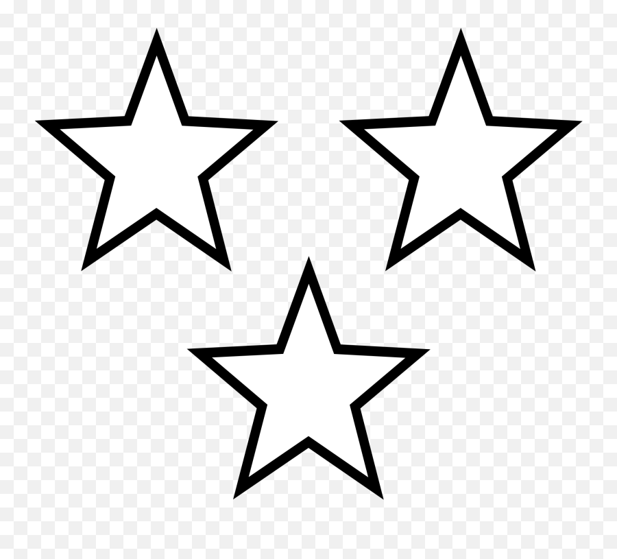 Png Star Black And White Transparent - 3 Stars Clipart Black And White,Star Transparent Background
