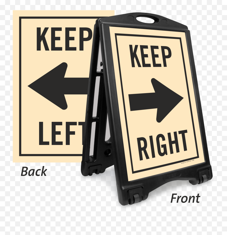 Keep Left Sidewalk Sign - Keep Right Portable Sign Sku K Hard Png,Interstate Sign Png