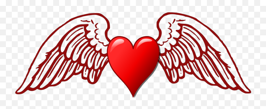 Heart And Wings Svg Vector Clip Art - Svg Archangel Png,Heart With Wings Icon