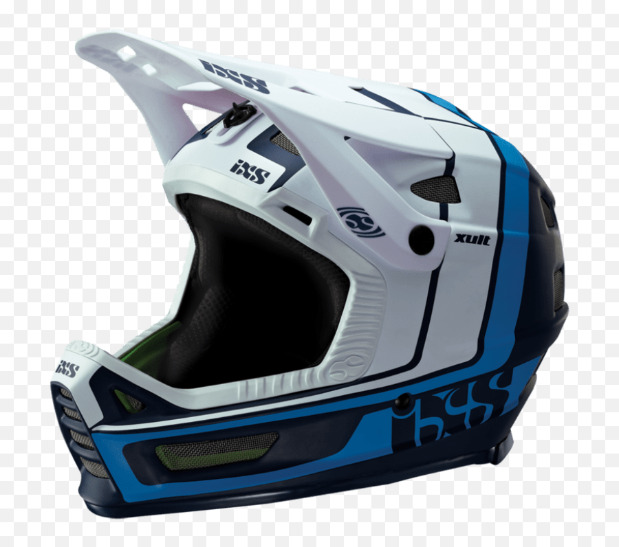 Ixs Xult Helmet Night Blueblanc - Bicycle Helmet Png,Icon Mainframe Cheek Pads