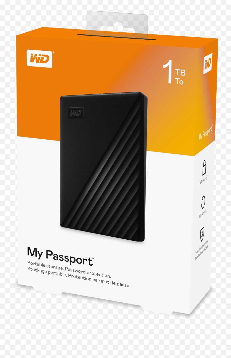 Wd 1tb My Passport Portable External - Wd Passport 4tb Png,Wd My Book Icon