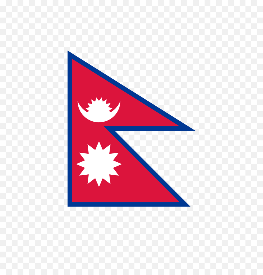 Nepal Flag Meaning Download Svg Png - National Flag Of Nepal,Blue Triangle Png