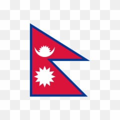 Nepal Flag Meaning Download Svg Png - National Flag Of Nepal,Blue Triangle Png