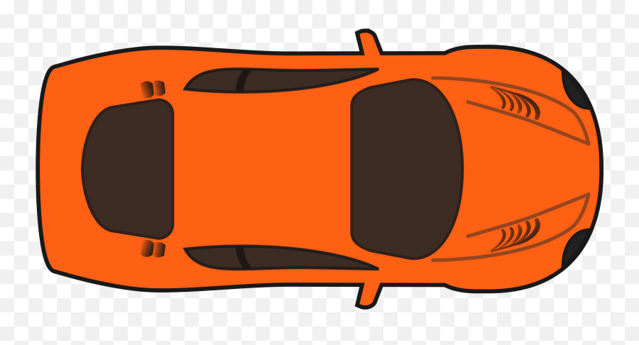 Download Hd Orange Racing Car - Car Clipart Top View Png Top View Car Clipart,Car Clipart Transparent Background