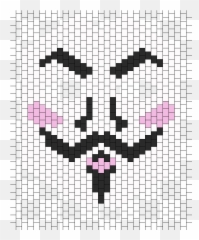 V For Vendetta Anonymous Kandi Mask Patterns Pony - Portable Network Graphics png
