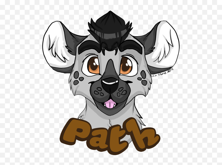 Download Gifty Path Hyena Headshot Badge - Badge Png Image Badge Base For Furry,Hyena Icon