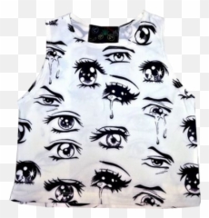 Anime Eyes Crop Top Sold By Cutexzp - Anime Eye Crop Top png