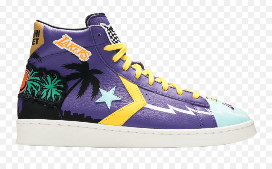 Chinatown Market X Pro Leather High U0027lakers Championship - Converse Png,Converse Icon Pro Leather Basketball Shoe Men's For Sale