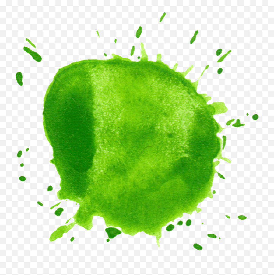 12 Watercolor Circle Drop Splatter - Green Watercolor Splash Transparent Png,Green Circle Png