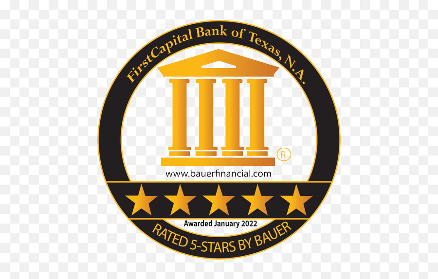 Firstcapital Bank Of Texas Fcbt - Bauer Financial Bauer 5 Star Rating Png,Bank Teller Icon