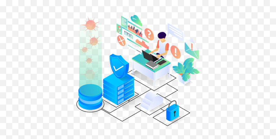 Best Premium Secure Network Illustration Download In Png - Vertical,Secure Network Icon