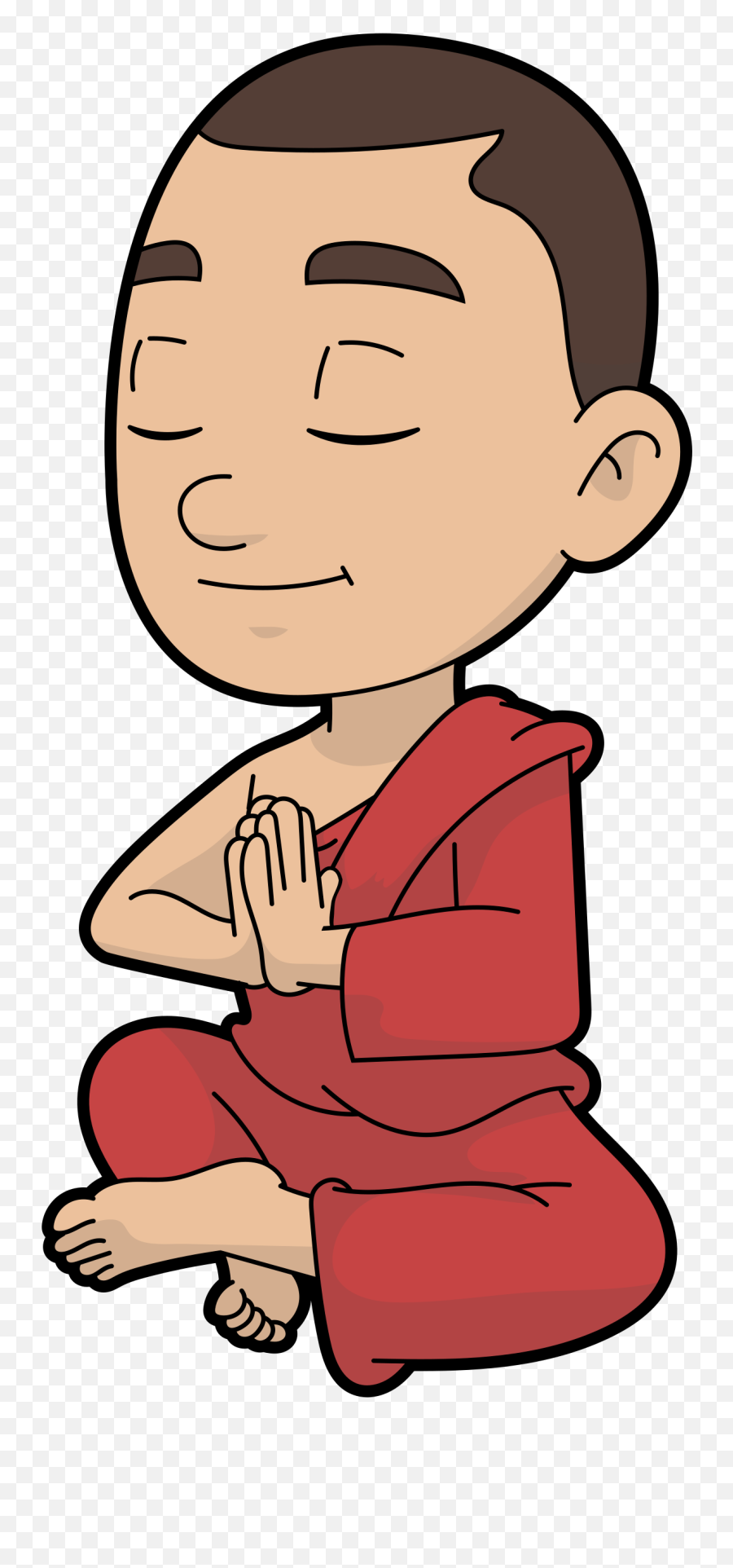 Buddhist Monk Png 3 Image - Meditating Cartoon Png,Monk Png