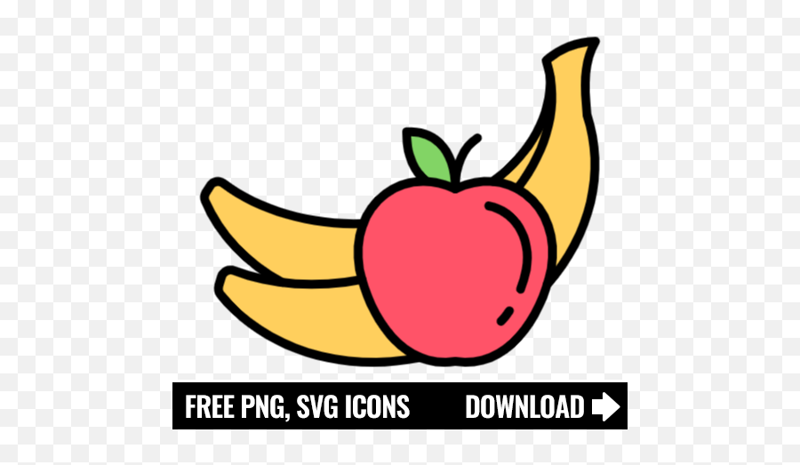 Free Banana And Apple Icon Symbol Png Svg Download - Client Icon,Apple Icon Svg