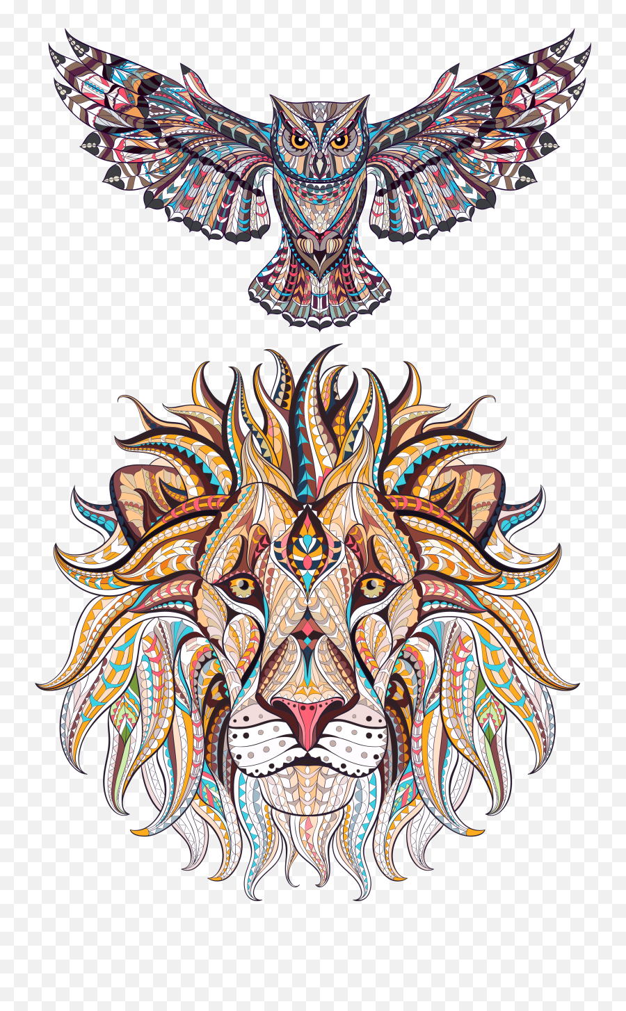 Illustration Vector Animal Exquisite Hq - Adult Coloring Book Lion Png,Animal Clipart Png