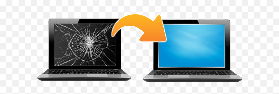 Cracked Or Broken Laptop Lcd Screen - Laptop Screen Broken Png,Laptop Screen Png