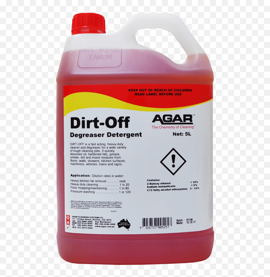 Agar Dirt - Off Heavy Duty Detergent U0026 Degreaser U2014 National Cleaning Supplies Agar Mop N Dry Png,Dirt Transparent