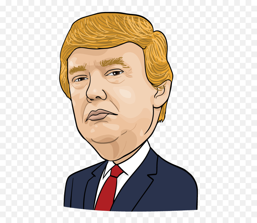 Caricature Trump Communication Donald - Trump Vector Png,Donald Trump Face Png