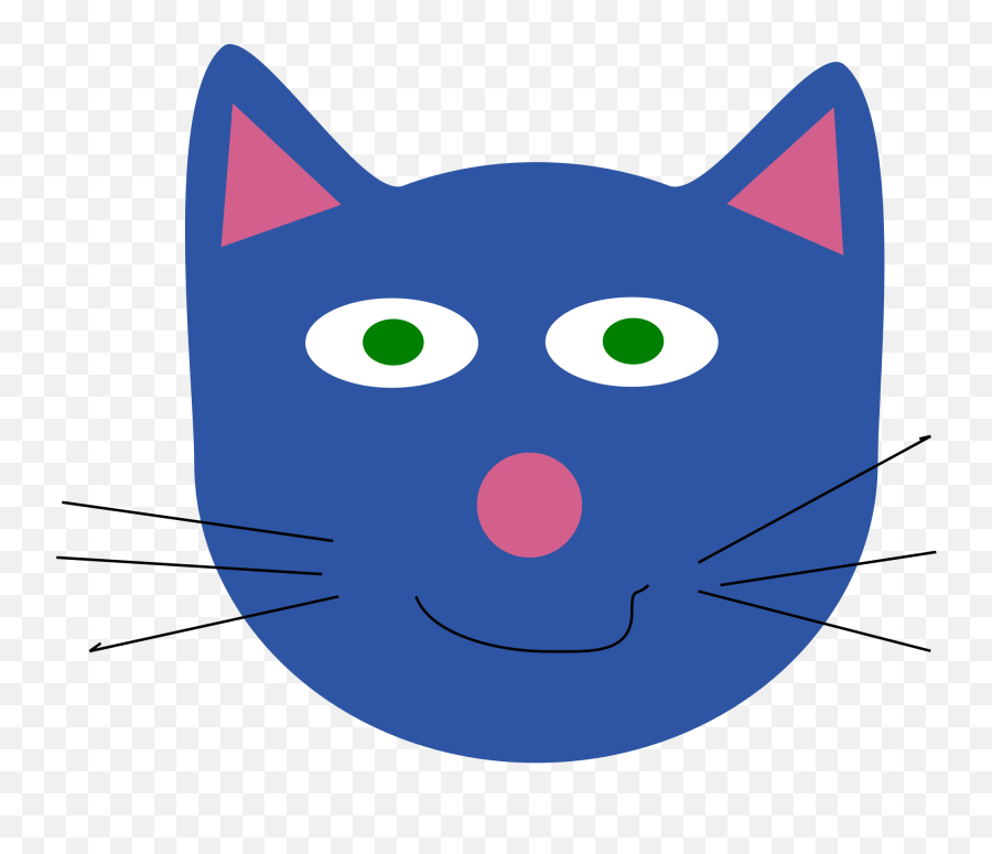 Filecat Drawingsvg - Wikimedia Commons Cartoon Images Blue Cat Face Png,Cat Head Png