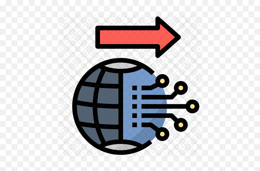 Globalization Icon Of Colored Outline - Network Switch Arrow Icon Png,Globalization Png