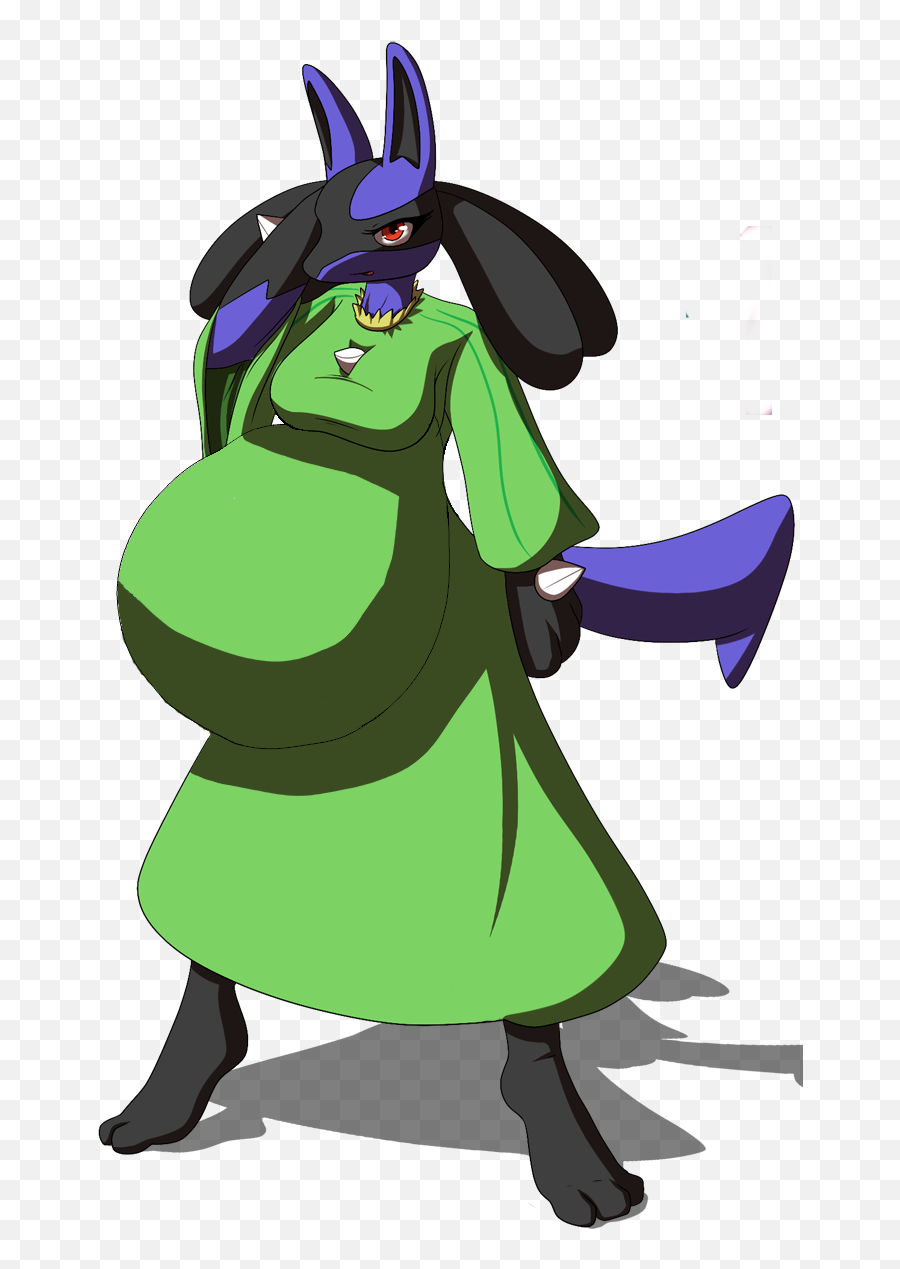 Amber The Lucario Pregnant Edit - Lucario Anthro Female Png,Lucario Png