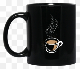 Steam Music Notes Coffee Mug Black - Coffee Vector Png,Coffee Steam Png