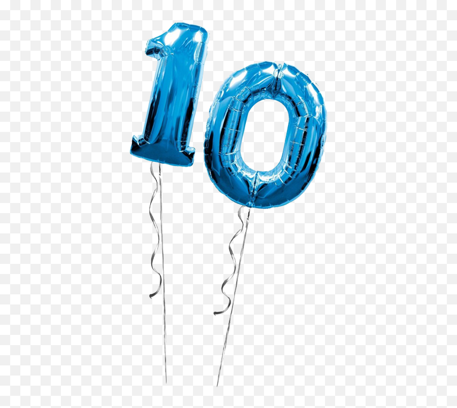 Anniversary Balloons Png Image - Number,Blue Balloons Png
