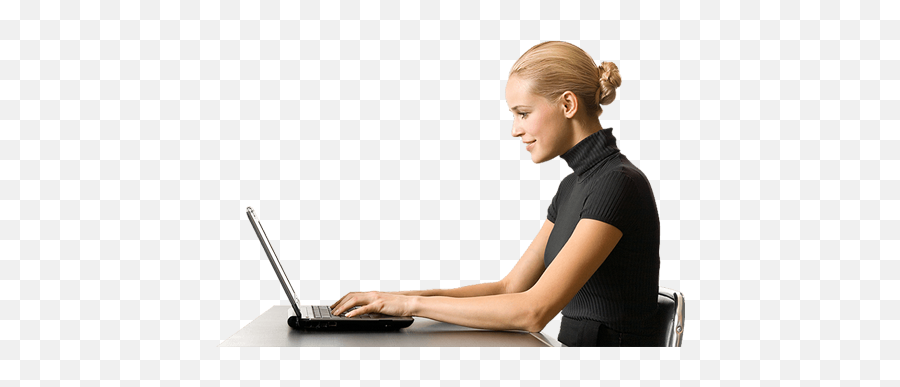 Working Girl Png Image - Person On Computer Png,Working Png