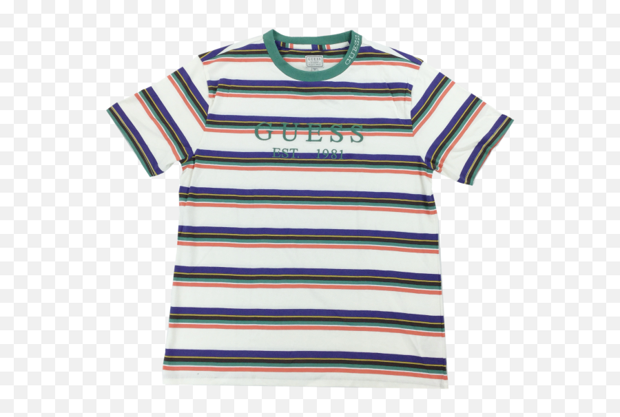 Guess Deadstock T - Shirt Guess Dylan Striped 1981 T Shirt Png,Tshirt Png
