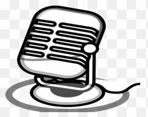 Download Hd Old Microphone Clipart - Transparent Black And White png