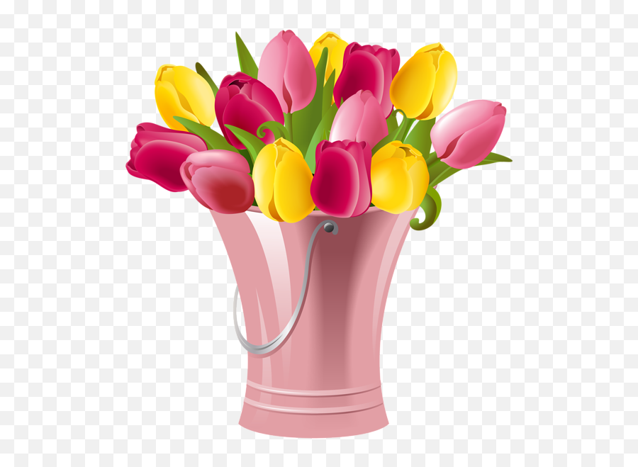 Download Picture Royalty Free Library Bucket With Tulips Png - Good Morning Friday,Tulips Png