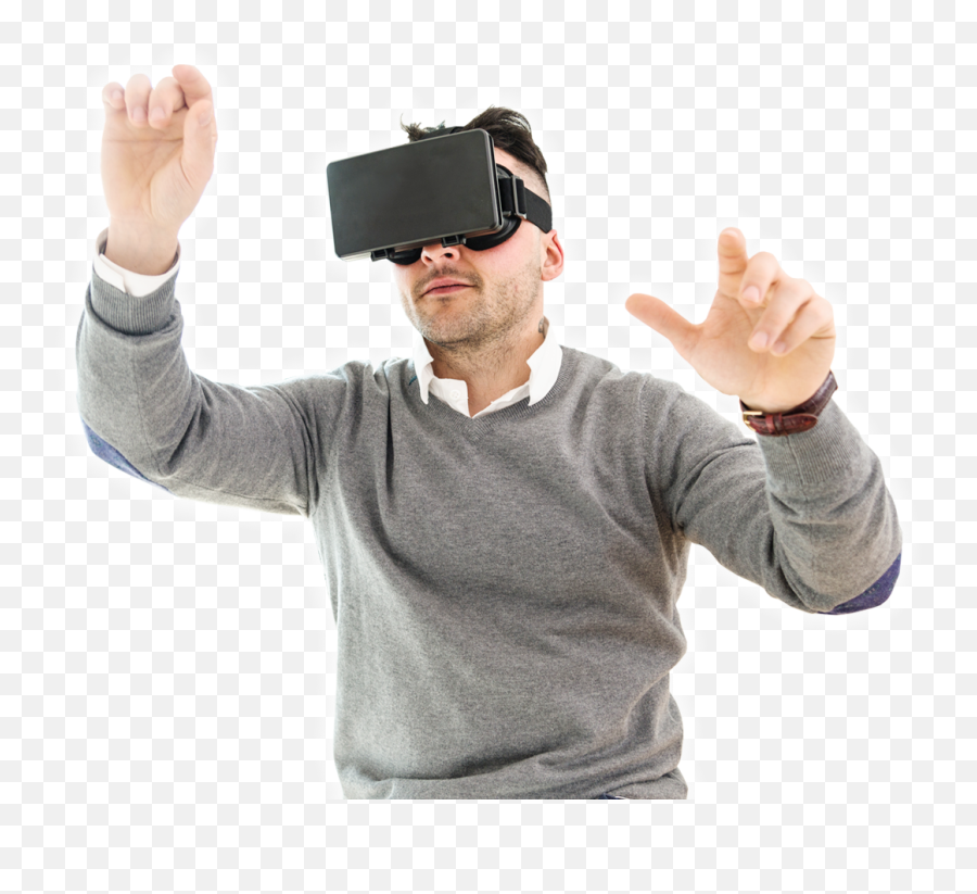 Augmented Reality And Virtual - Person Using Vr Png,Vr Png