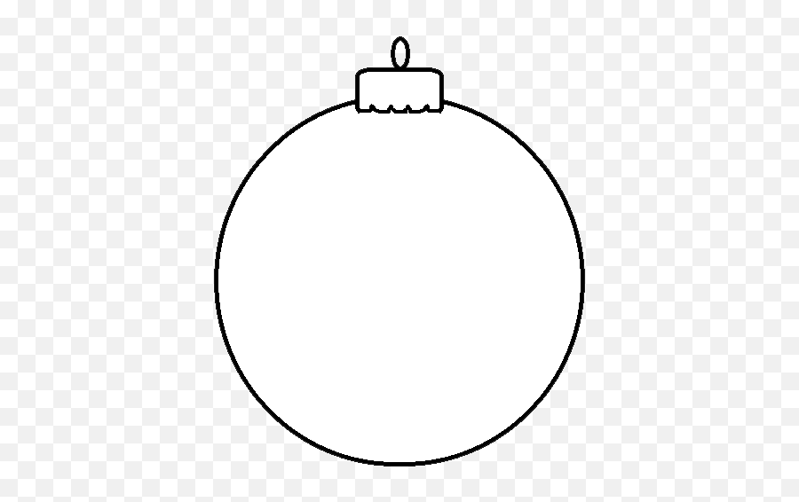 Hanging Christmas Ornament Clipart Black And White - Blank Png,Hanging Christmas Ornaments Png