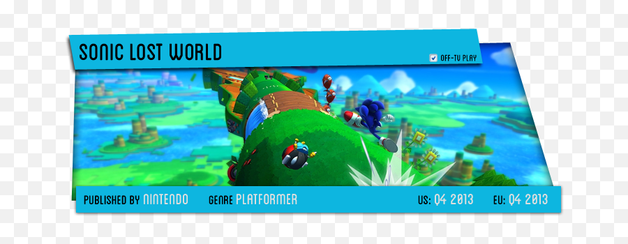 Wii U Games 2013 Neogaf - Sonic Lost World Png,Sonic Lost World Logo