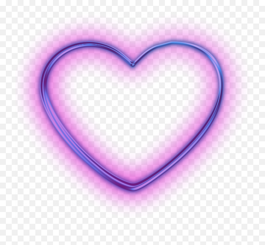 Neon Glowing Heart Png Transparent Image - Transparent Background Neon Heart Png,Glowing Transparent