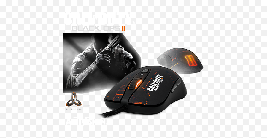 Steelseries Call Of Duty Black Ops Ii 62157 Orange 7 Buttons 1 X Wheel Usb Wired Laser Gaming Mouse - Steelseries Black Ops 2 Mouse Png,Black Ops 2 Logo Png