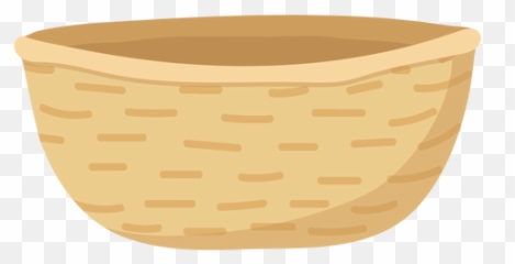 Beige Basket Flat Illustration - Transparent PNG u0026 SVG Basket Vector Png
