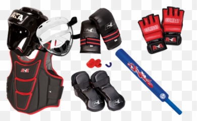 Combo Combatsparring Gear Set - Lacrosse Glove Png,Icon Knee Shin Guards