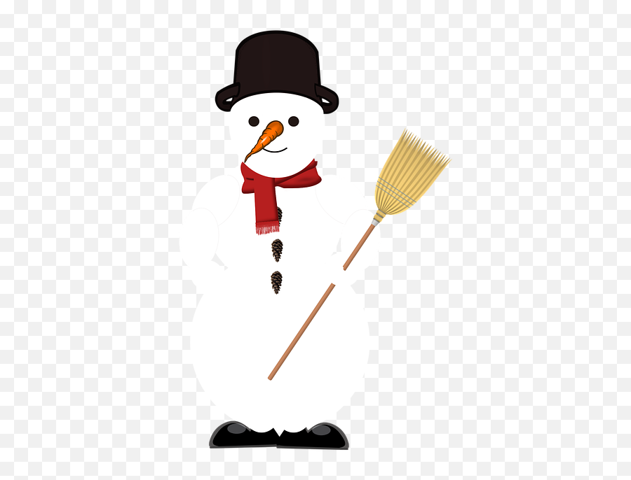 Snowman Snow Broom Top - Broom Png,Top Hat Icon
