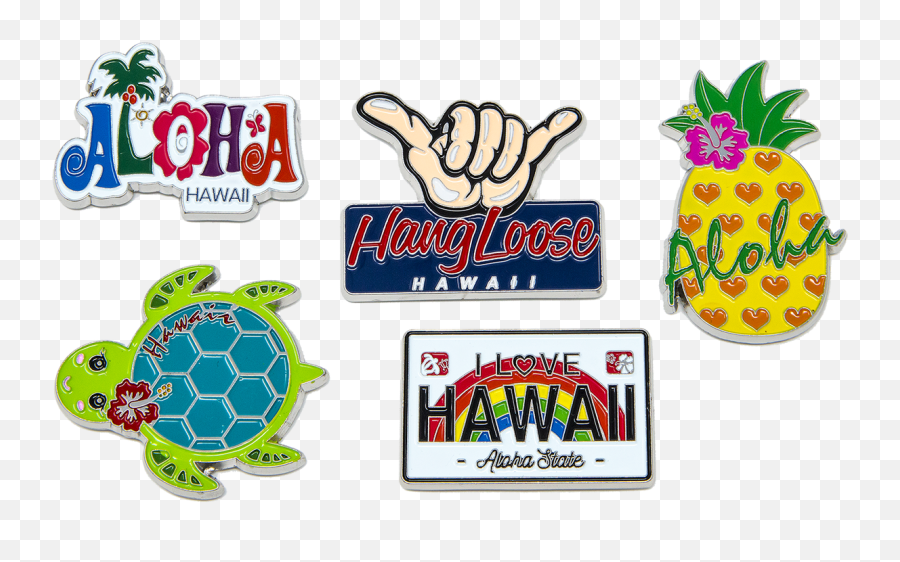 Metal Enamel Magnets - Island Memories Metal Enamel Slipper Magnet Png,Hawaii Flower Icon