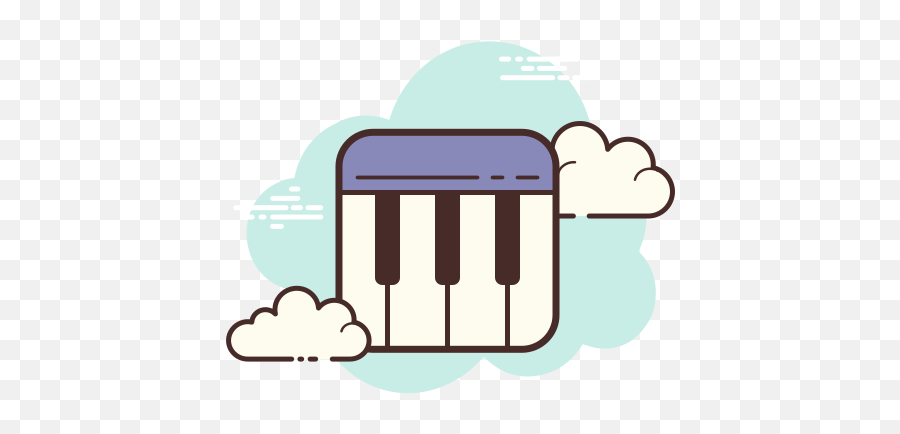 Piano Icon In Cloud Style - Acrobat Reader Icon Png,Piano Icon