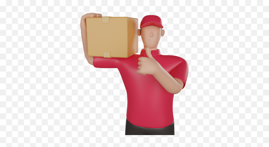 Premium Delivery Man Scanning Package 3d Illustration - Package Delivery Png,3d Man Icon