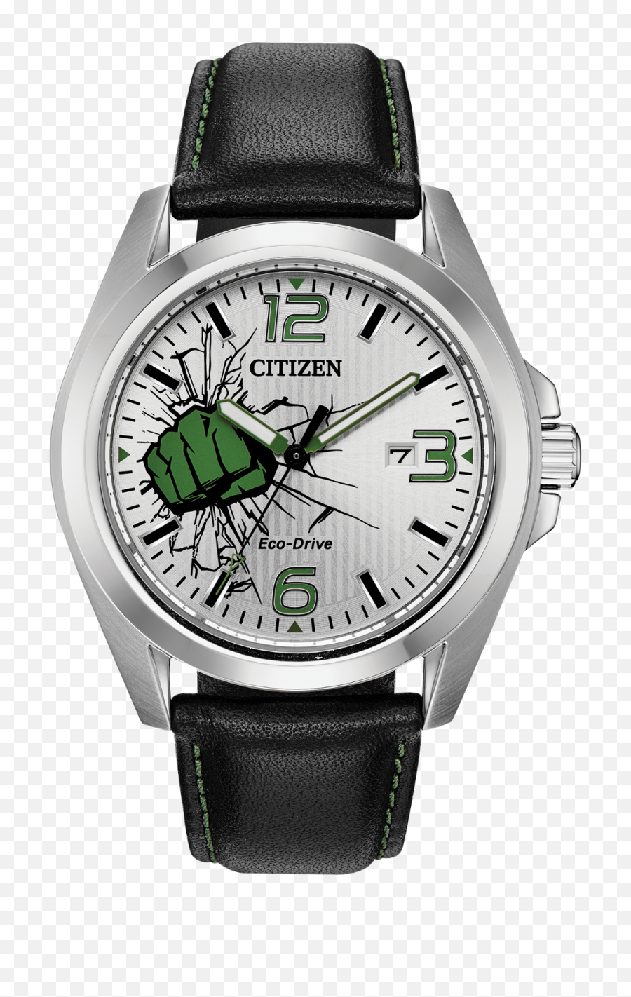 Citizen Marvel Hulk Eco - Drive Silver Stainless Steel Watch Citizen Marvel Hulk Watch Png,Hulk Smash Png