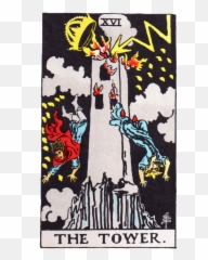 Tarot Card The Tower Transparent Png - Stickpng Tarot Card The Tower,Tarot Card Png