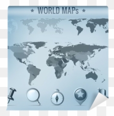 Wall Mural World Map Vector Political Dotted Solid Png
