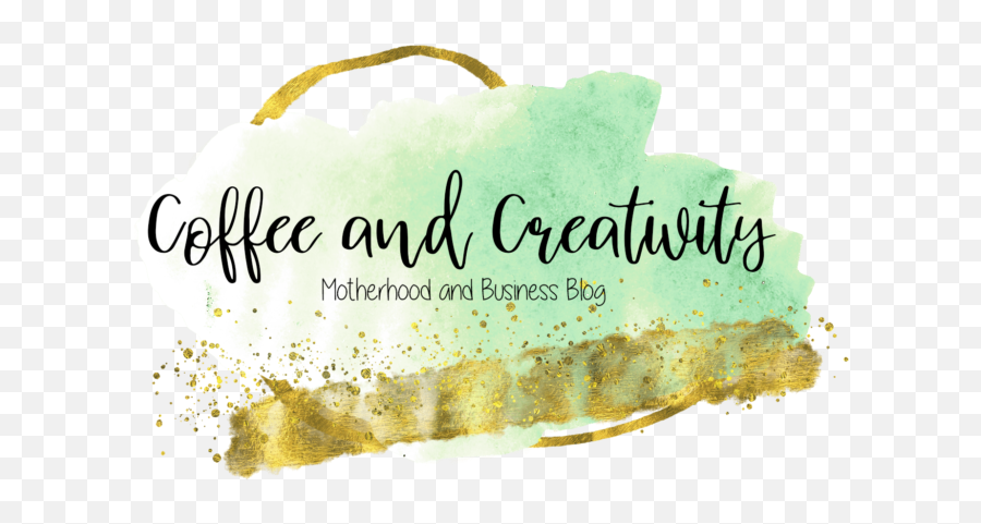 Mint And Gold Logo With Tagline Copy - Coffee And Creativity Calligraphy Png,Watercolor Instagram Logo