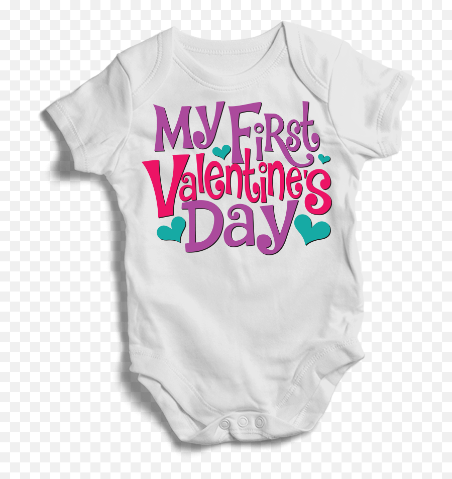 My First Valentineu0027s Day Baby Bodysuits Onesie Size New Born Sleeves Short Sleeve - Short Sleeve Png,Crazy Buddy Icon