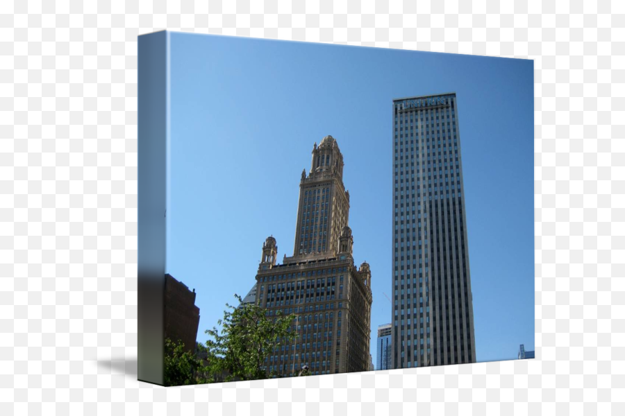 Skyscrapers Old And Modern Buildings By Matthew Ferraton - Chicago Riverwalk Png,Skyscrapers Png